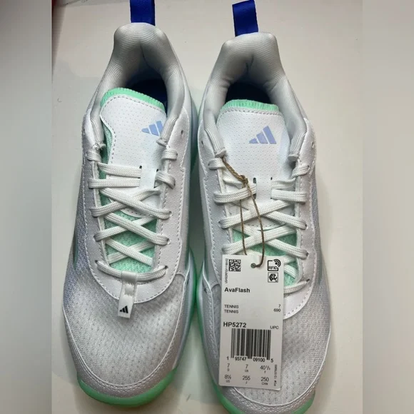 adidas gazelle silver green womens Avaflash Clay court shoe Women